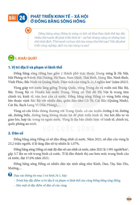 BÀI 24: PHÁT TRIỂN KINH TẾ - XÃ HỘI Ở ĐỒNG BẰNG SÔNG HỒNG