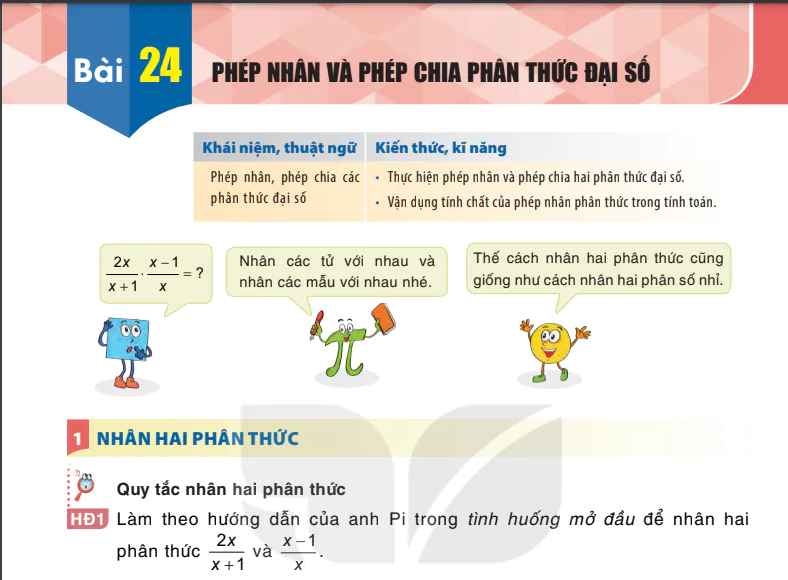 Bài 24: Phép nhân và phép chia phân thức đại số