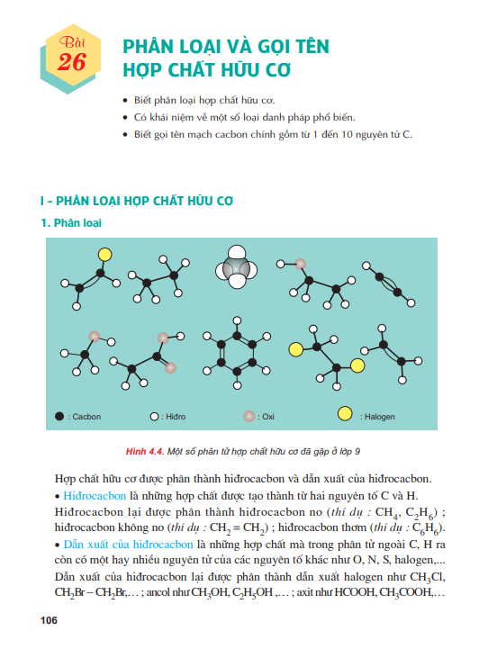 Bài 26: Phân loại và gọi tên hợp chất hữu cơ