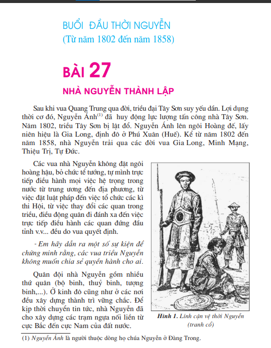 Bài 27: Nhà Nguyễn thành lập