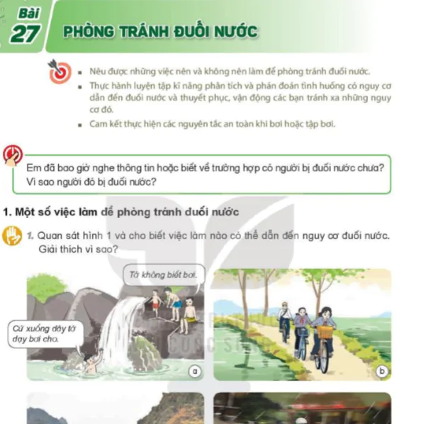 Bài 27: Phòng Tránh Đuối Nước