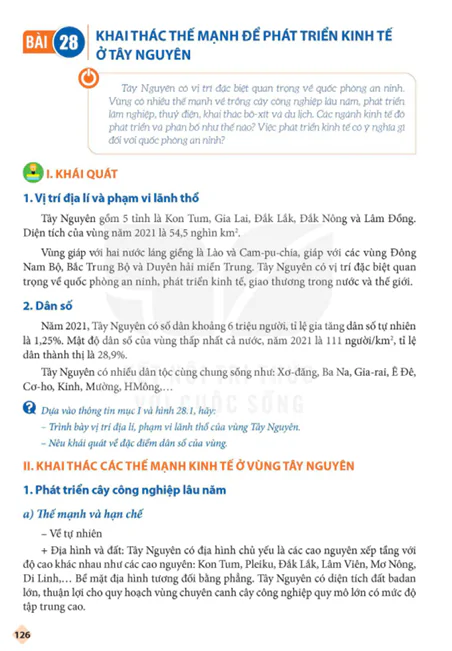 BẢI 28: KHAI THÁC THẾ MẠNH ĐỂ PHÁT TRIỂN KINH TẾ Ở TÂY NGUYÊN