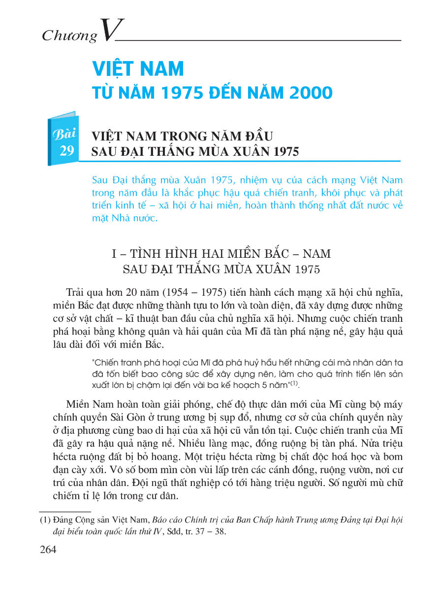 Bài 29: Việt Nam Trong Năm Đầu Sau Đại Thắng Mùa Xuân 1975