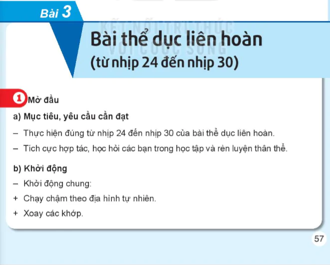 Bài 3: Bài thể dục liên hoàn (từ nhịp 24 đến nhịp 30) - Chủ đề 4: Bài tập thể dục