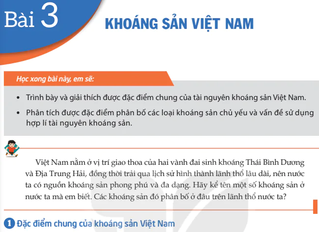 Bài 3: Khoáng sản Việt Nam