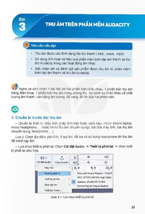 Bài 3: Thu Âm Trên Phần Mềm Audacity