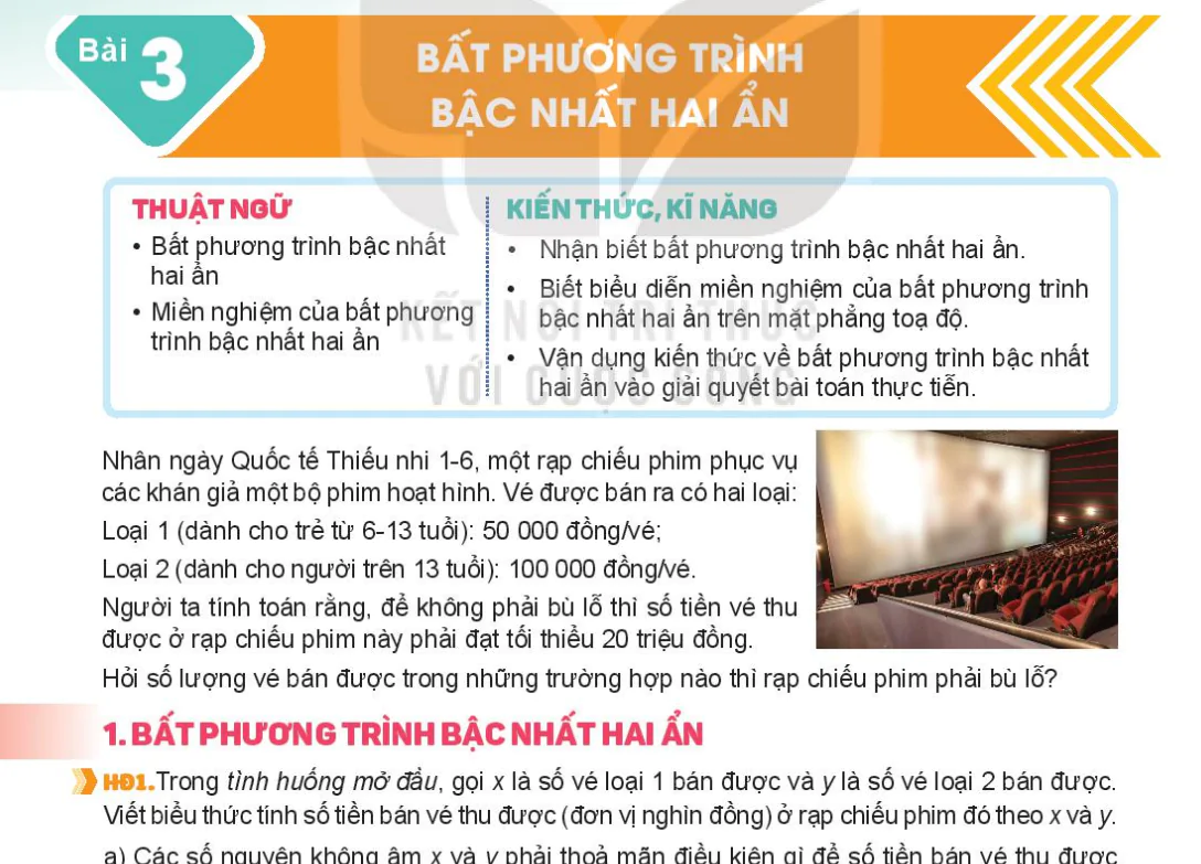 Bài 3: Thuật Ngữ Bất Phương Trình Bậc Nhất Hai Ẩn