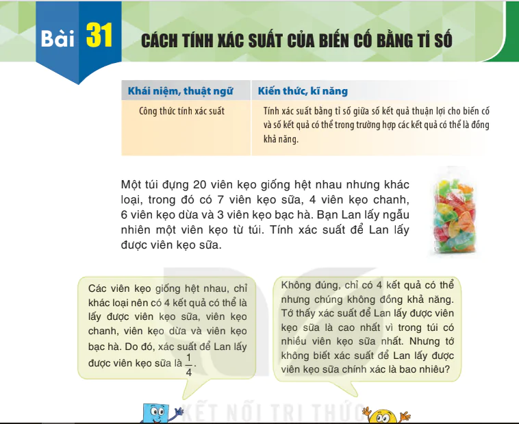 Bài 31: Cách tính xác suất của biến cố bằng tỉ số