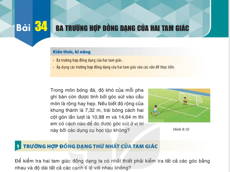 Bài 34: Ba trường hợp đồng dạng của hai tam giác