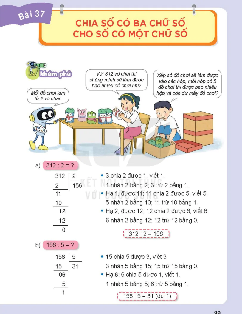 Bài 37: Chia Số Có Ba Chữ Số Cho Số Có Một Chữ Số