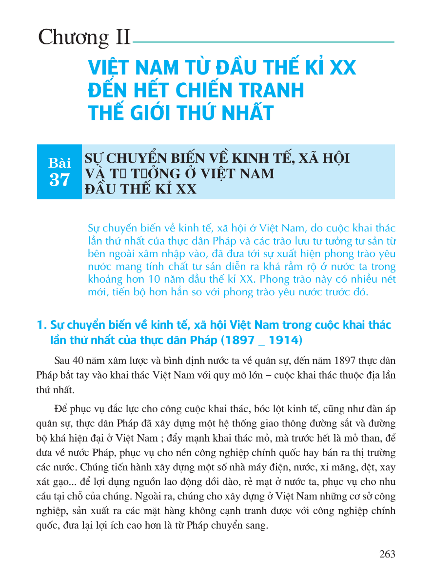 Bài 37: Sự Chuyển Biến Về Kinh Tế, Xã Hội Và Tư Tưởng Ở Việt Nam Đầu Thế Kỉ XX