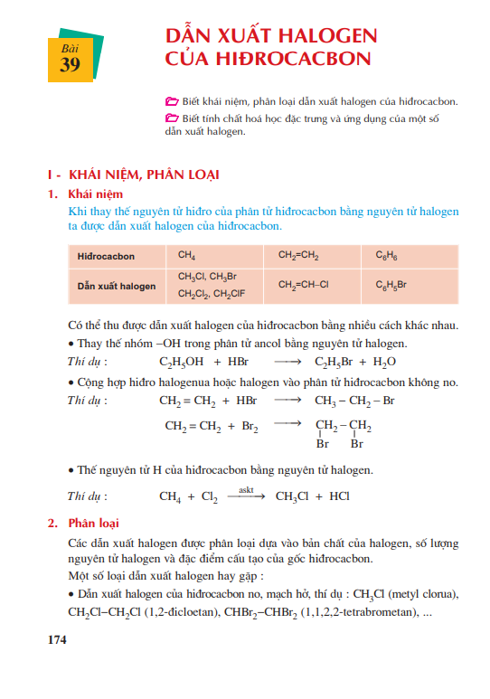 Bài 39: Dẫn xuất halogen của hiđrocacbon