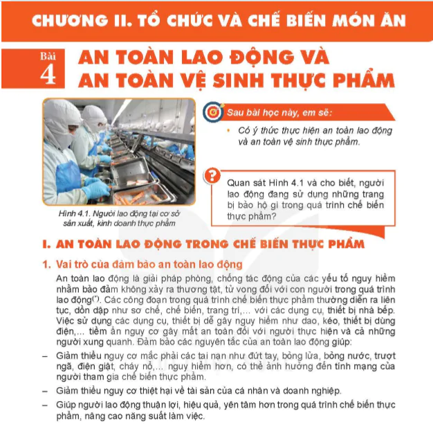 Bài 4: An toàn lao động và an toàn vệ sinh thực phẩm