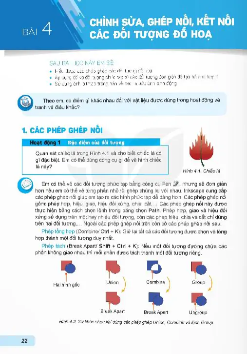 Bài 4: Chỉnh Sửa, Ghép Nối, Kết Nối Các Đối Tượng Đồ Hoạ