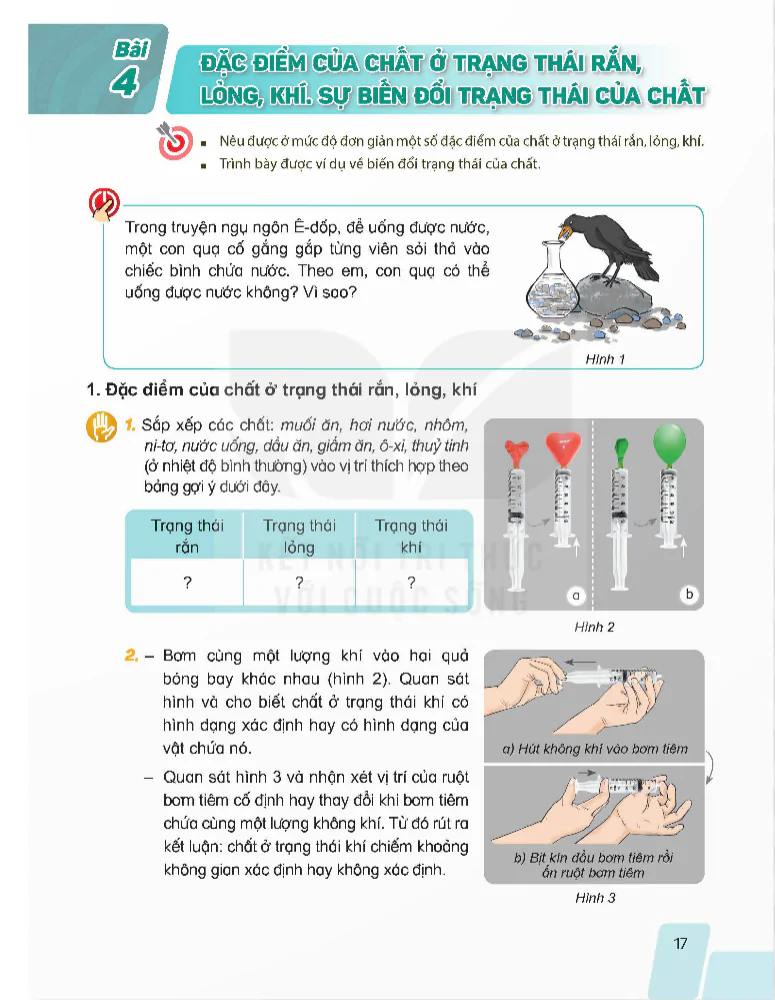 Bài 4: Đặc Điểm Của Chất Ở Trạng Thái Rắn, Lỏng, Khí. Sự Biến Đổi Trạng Thái Của Chất