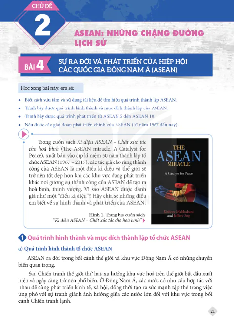 BÀI 4: SỰ RA ĐỜI VÀ PHÁT TRIỂN CỦA HIỆP HỘI CÁC QUỐC GIA ĐÔNG NAM Á (ASEAN)