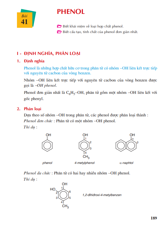 Bài 41: Phenol