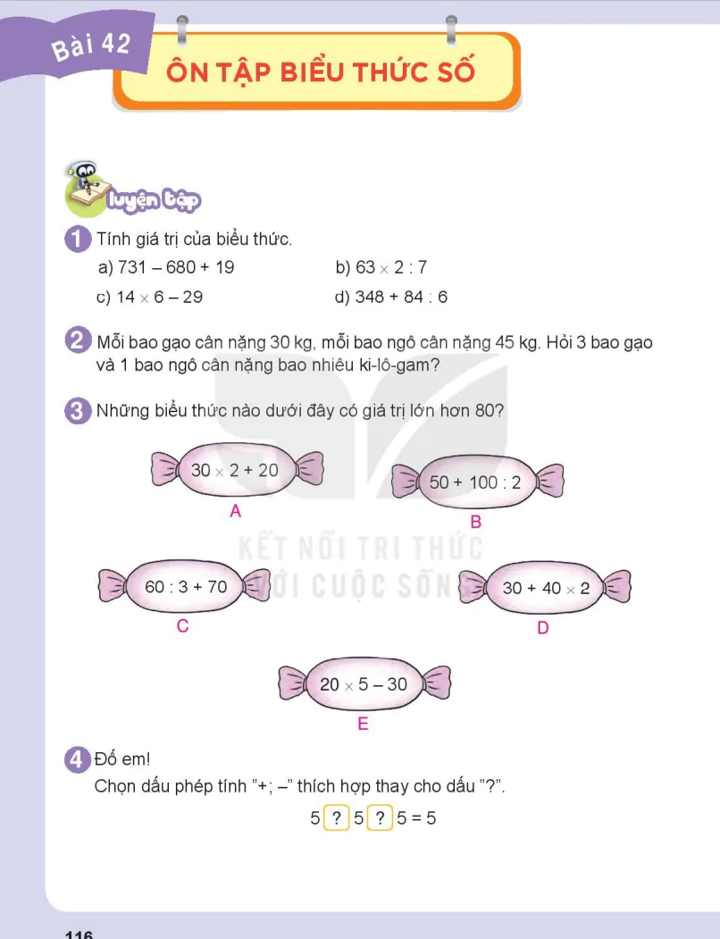 Bài 42: Ôn Tập Biểu Thức Số