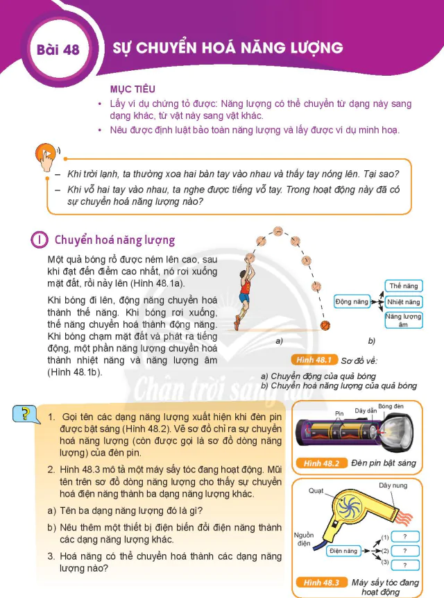 Bài 48: SỰ CHUYỂN HOÁ NĂNG LƯỢNG