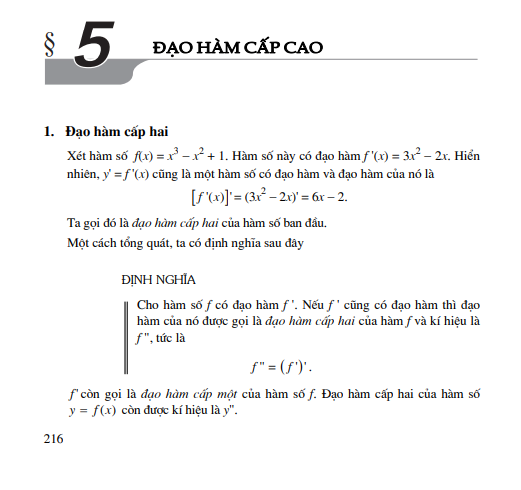 Bài 5: Đao hàm cấp cao 