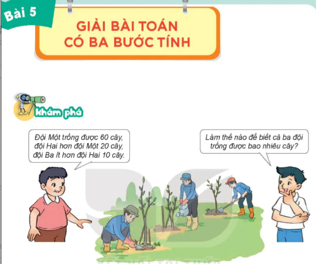 Bài 5: Giải bài toán có ba bước tính