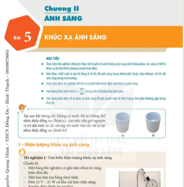 Bài 5: Khúc xạ ánh sáng