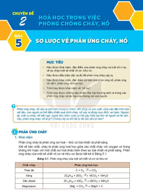 Bài 5: Sơ Lược Về Phản Ứng Cháy, Nổ