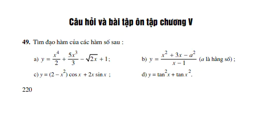 Bài 6: Câu hỏi và bài tập ôn tập chương 5