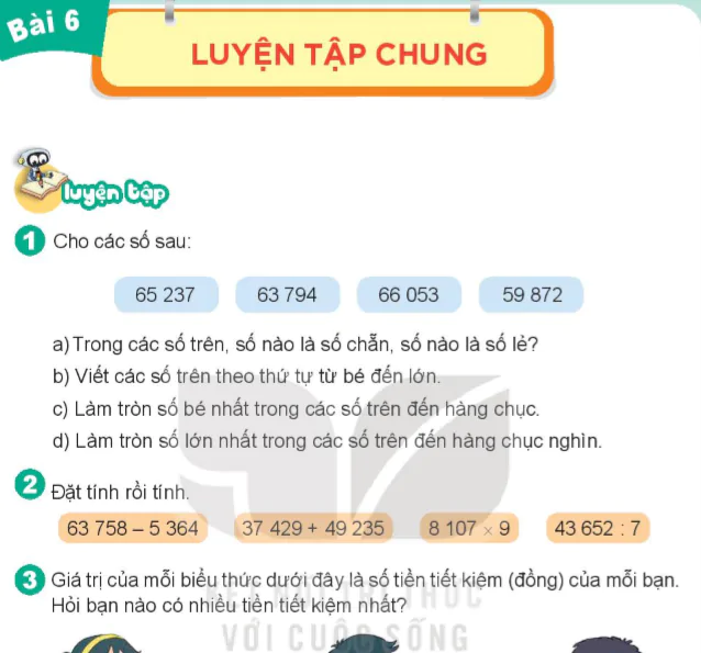 Bài 6: Luyện tập chung