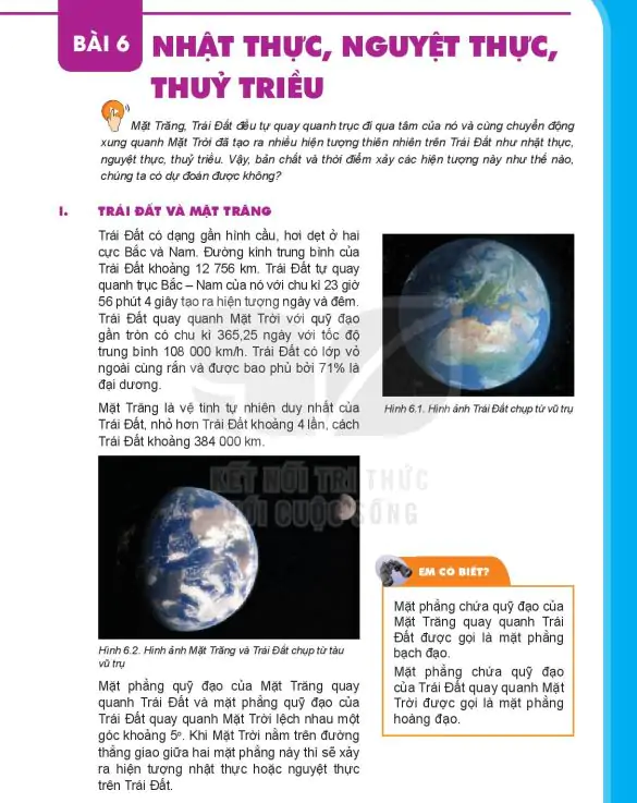 Bài 6: Nhật Thực, Nguyệt Thực, Thủy Triều