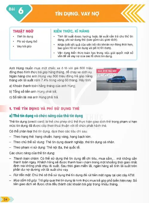 Bài 6: Tín Dụng: Vay Nợ
