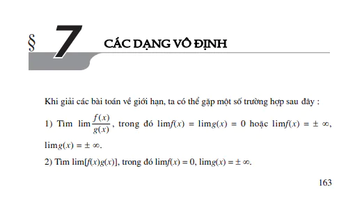 Bài 7: Các dạng vô định