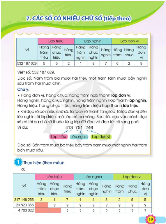 Bài 7: Các Số Có Nhiều Chữ Số (Tiếp Theo)