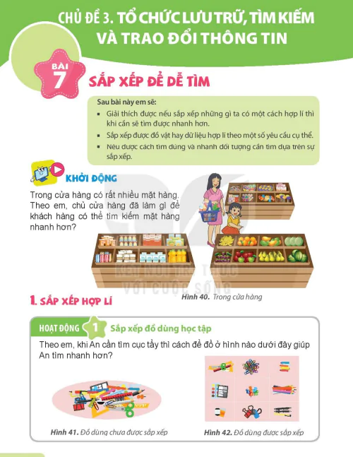 BÀI 7: SẮP XẾP ĐỂ DỄ TÌM