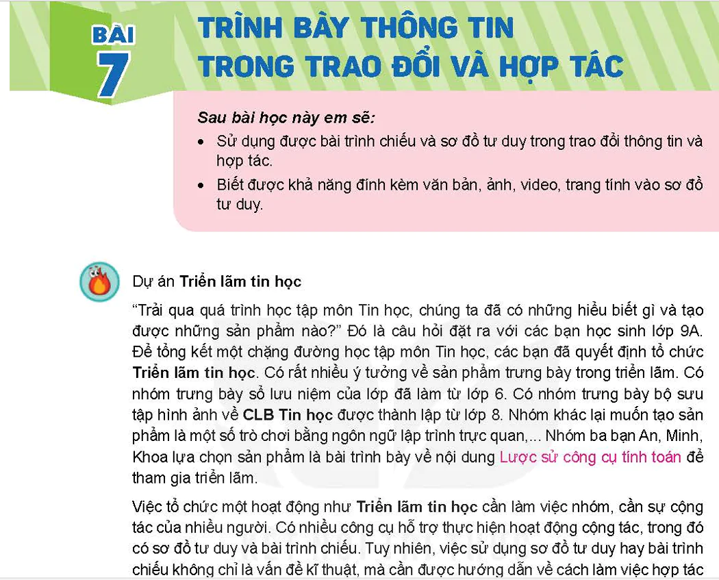 Bài 7: Trình bày thông tin trong trao đổi và hợp tác