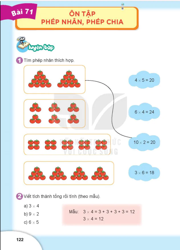 BÀI 71: ÔN TẬP PHÉP NHÂN, PHÉP CHIA