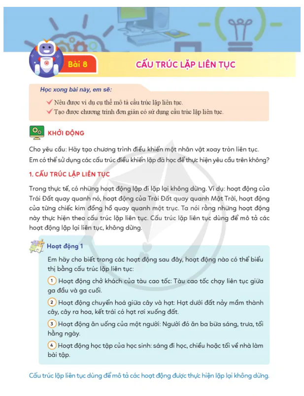 BÀI 8: CẤU TRÚC LẶP LIÊN TỤC