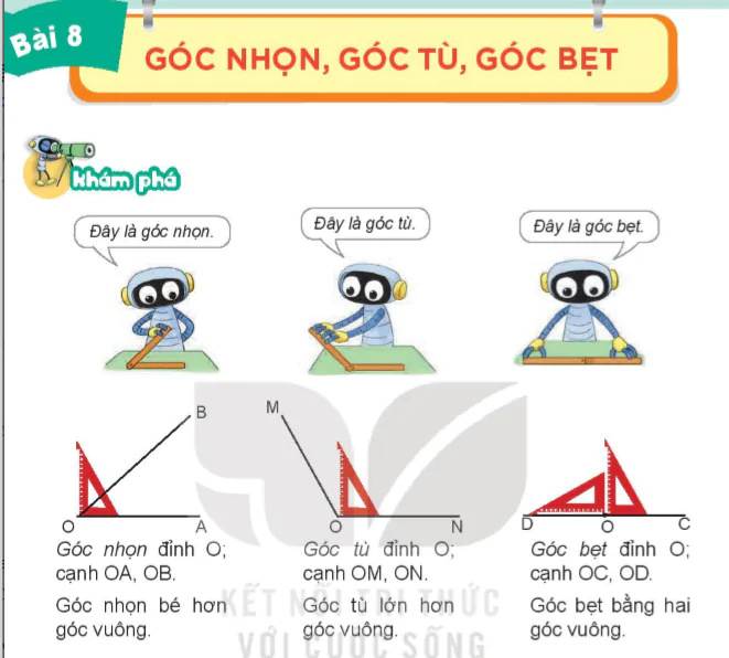 Bài 8: Góc nhọn, góc tù, góc bẹt