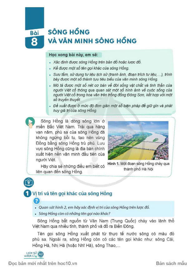 BÀI 8: SÔNG HỒNG VÀ VĂN MINH SÔNG HỒNG