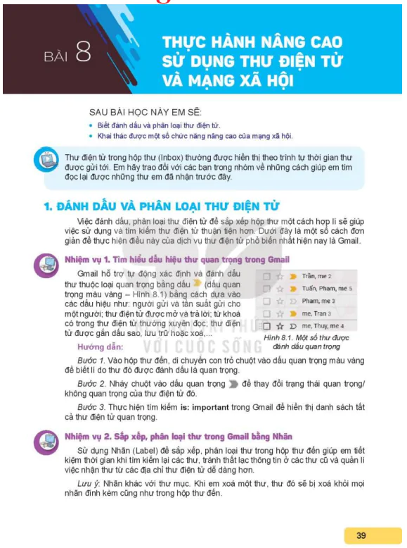 Bài 8: Thực hành nâng cao sử dụng thư điện tử và mạng xã hội