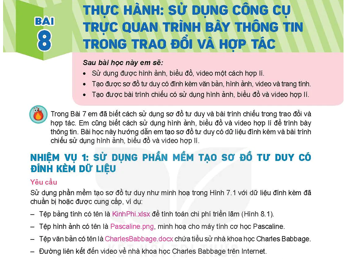 Bài 8: Thực hành: Sử dụng công cụ trực quan trình bày thông tin trong trao đổi và hợp tác