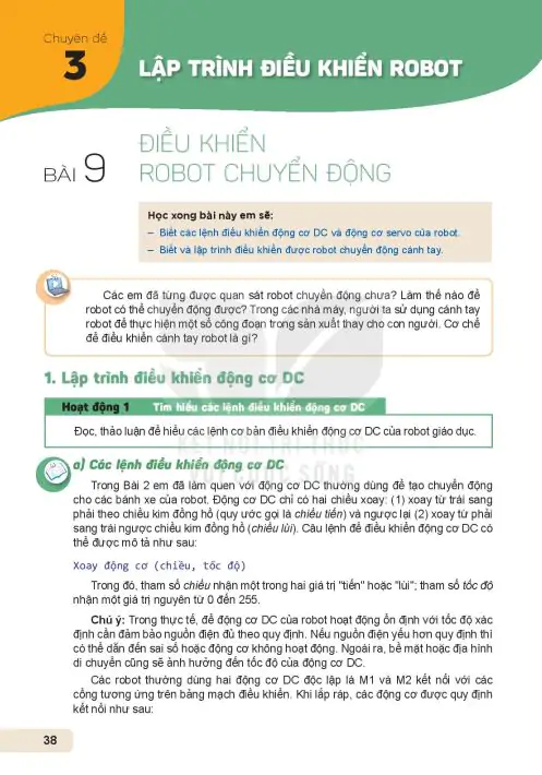 Bài 9: Điều Khiển Robot Chuyển Động