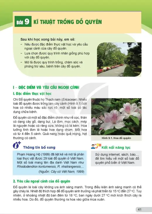Bài 9: Kĩ Thuật Trồng Đỗ Quyên