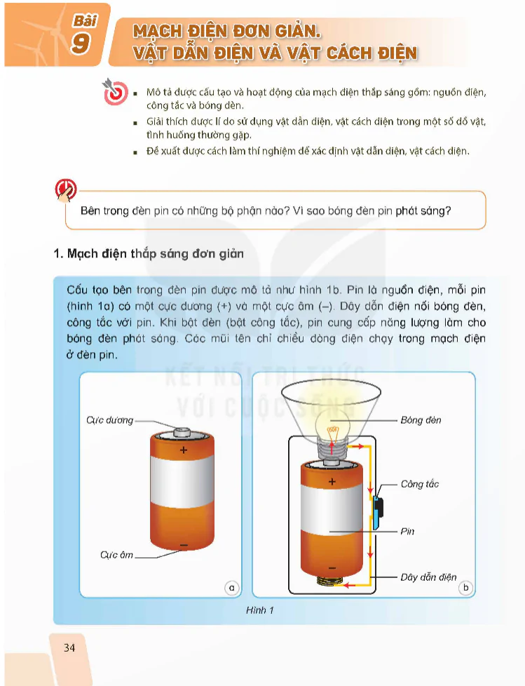 Bài 9: Mạch Điện Đơn Giản. Vật Dẫn Điện Và Vật Cách Điện