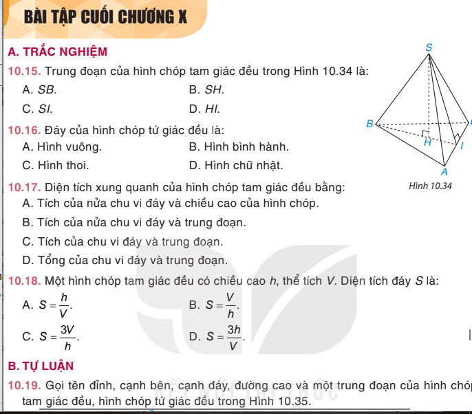 Bài tập cuối chương X