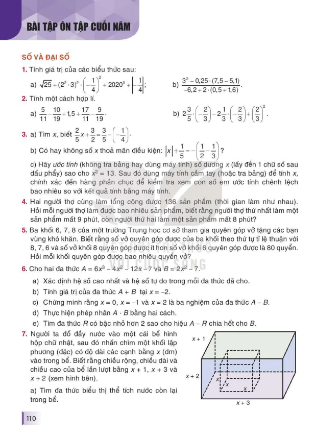 BÀI TẬP ÔN TẬP CUỐI NĂM