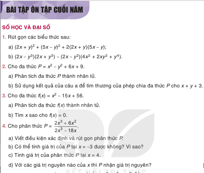 Bài tập ôn tập cuối năm