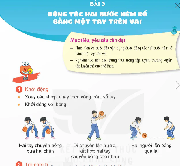 Chủ Đề 1 - Bài 3: Động Tác Hai Bước Ném Rổ Bằng Một Tay Trên Vai