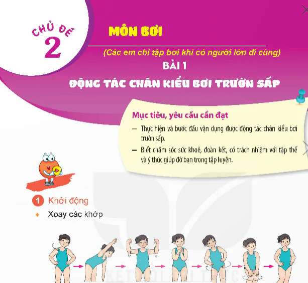 Chủ Đề 2 - Bài 1: Động Tác Chân Kiểu Bơi Trườn Sấp