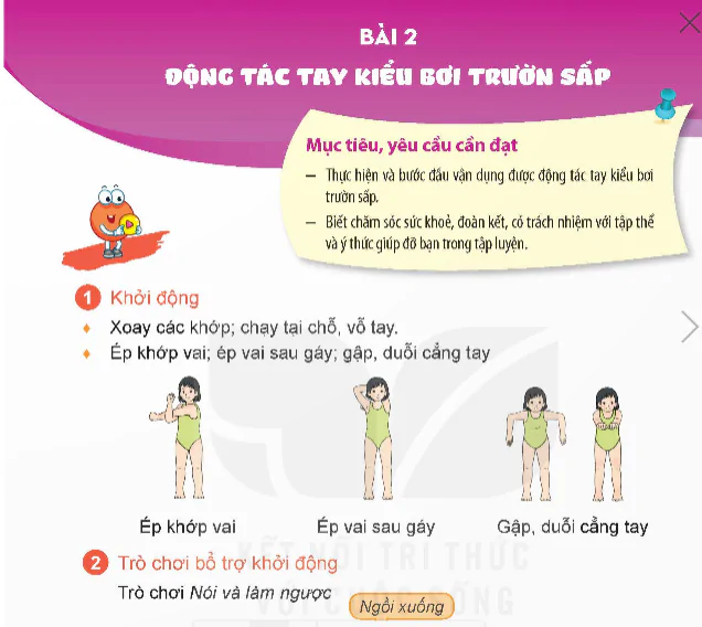 Chủ Đề 2 - Bài 2: Động Tác Tay Kiểu Bơi Trườn Sấp